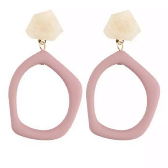 Jewelry - Acrylic Resin Pink Earrings